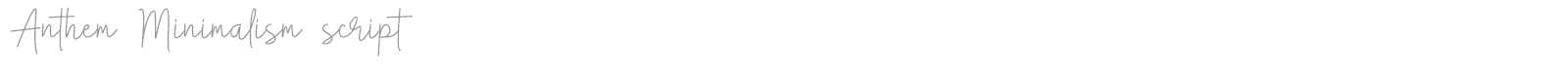 Anthem Minimalism Script font preview